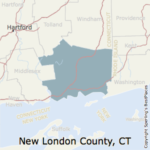 New_London,Connecticut County Map